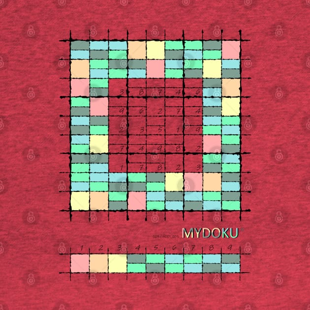 Mydoku_003_H001_003_F: Sudoku, Sudoku coloring, logic, logic puzzle, holiday puzzle, fun, away from screen by Mydoku